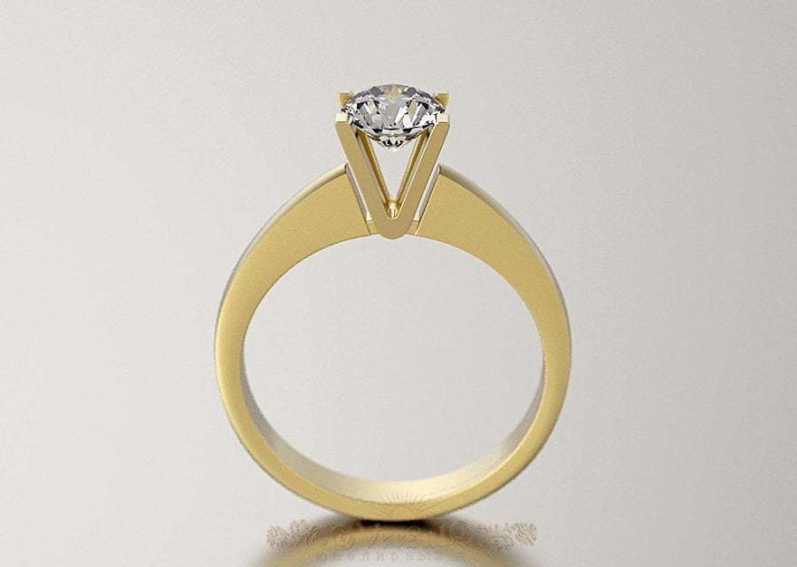 Помолвочное кольцо из желтого золота VGPK0097 из Желтое золото от Ювелирный Дом Версаль 1