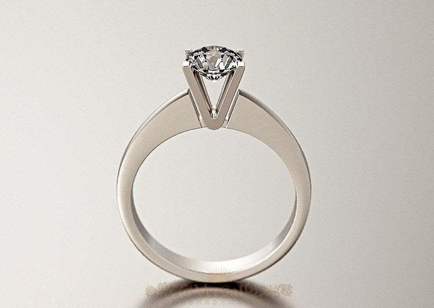 Помолвочное кольцо из белого золота VGPK0097 из Белое золото от Ювелирный Дом Версаль 1