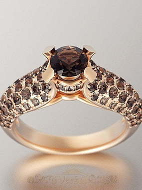 Помолвочное кольцо из красного золота VGPK0079 из Розовое (красное) золото от Ювелирный Дом Версаль 1