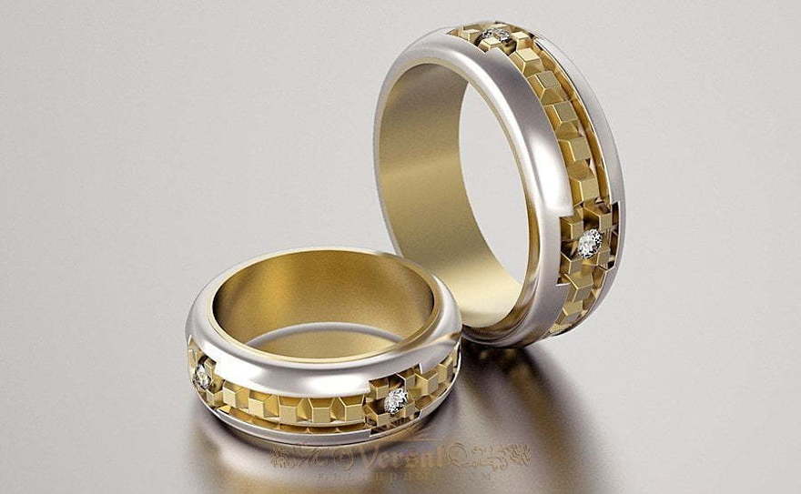 Обручальные кольца VGOK0072 из Комбинированные от Ювелирный Дом Версаль 3