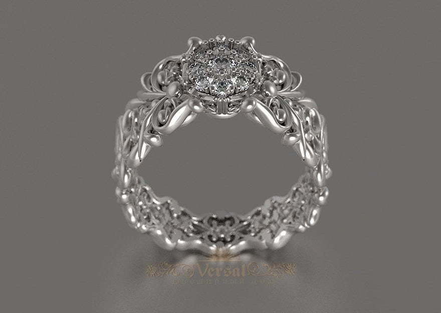 Помолвочное кольцо из белого золота VGPK0093 из Белое золото от Ювелирный Дом Версаль 1