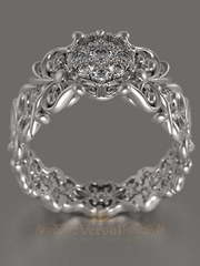 Помолвочное кольцо из белого золота VGPK0093 из Белое золото от Ювелирный Дом Версаль 1