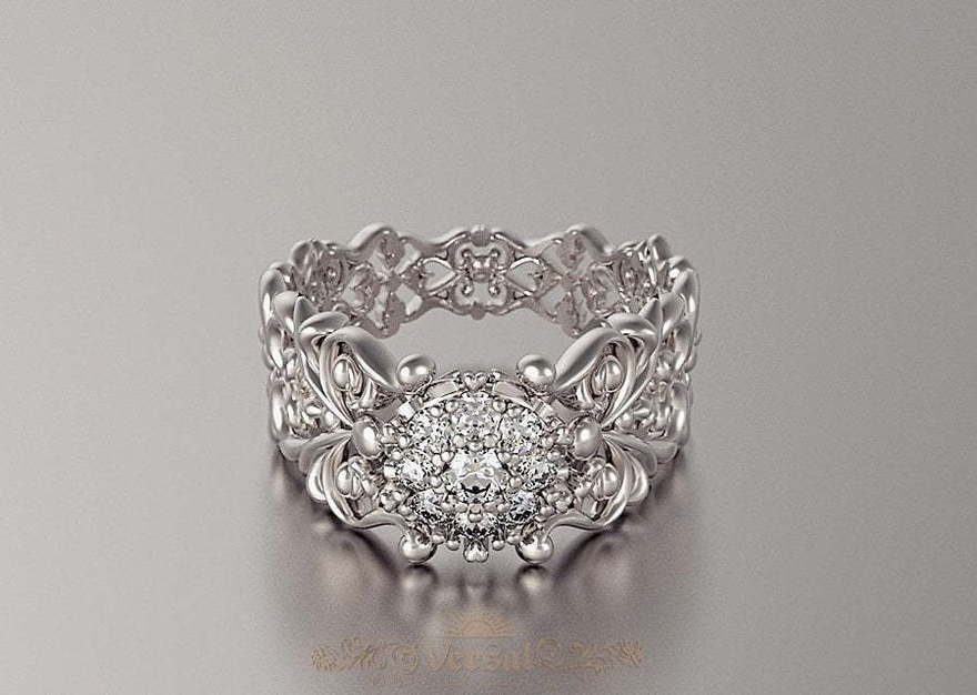 Помолвочное кольцо из белого золота VGPK0093 из Белое золото от Ювелирный Дом Версаль 2