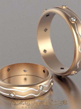 Обручальные кольца из красного золота VGOK0009 из Розовое (красное) золото от Ювелирный Дом Версаль 1