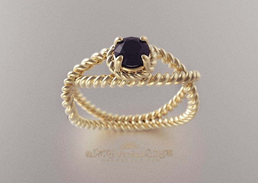 Помолвочное кольцо из желтого золота VGPK0105 из Желтое золото от Ювелирный Дом Версаль 2