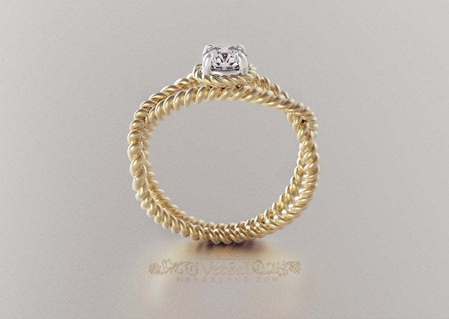 Помолвочное кольцо из желтого золота VGPK0105 из Желтое золото от Ювелирный Дом Версаль 3