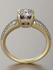 Помолвочное кольцо из желтого золота VGPK0098 из Желтое золото от Ювелирный Дом Версаль 1