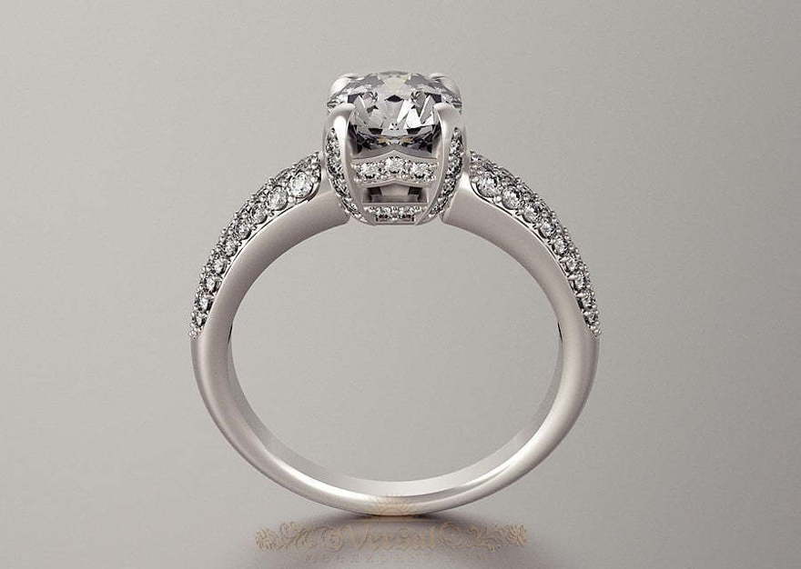 Помолвочное кольцо из белого золота VGPK0098 из Белое золото от Ювелирный Дом Версаль 1