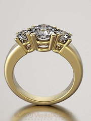 Помолвочное кольцо из желтого золота VGPK0038 из Желтое золото от Ювелирный Дом Версаль 1