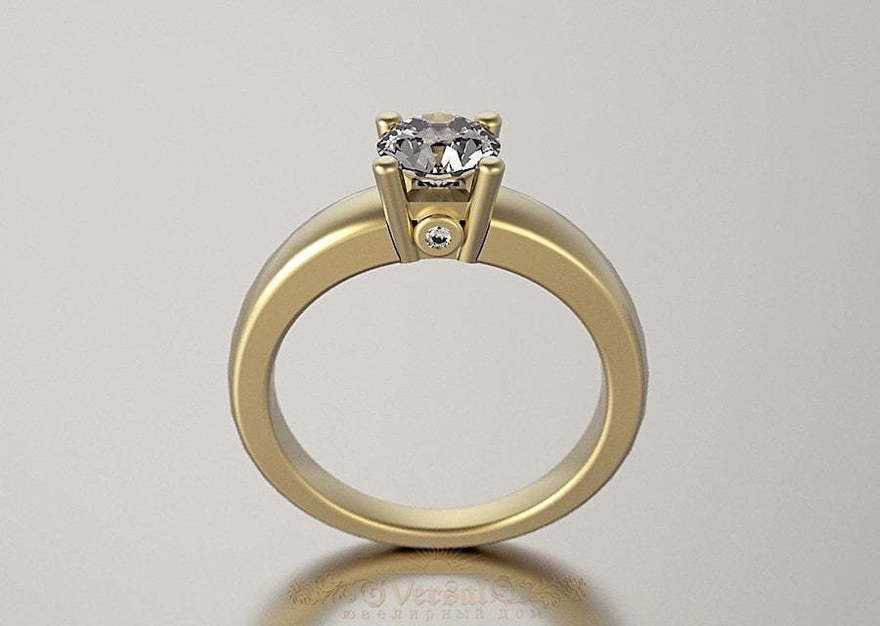 Помолвочное кольцо из желтого золота VGPK0045 из Желтое золото от Ювелирный Дом Версаль 1