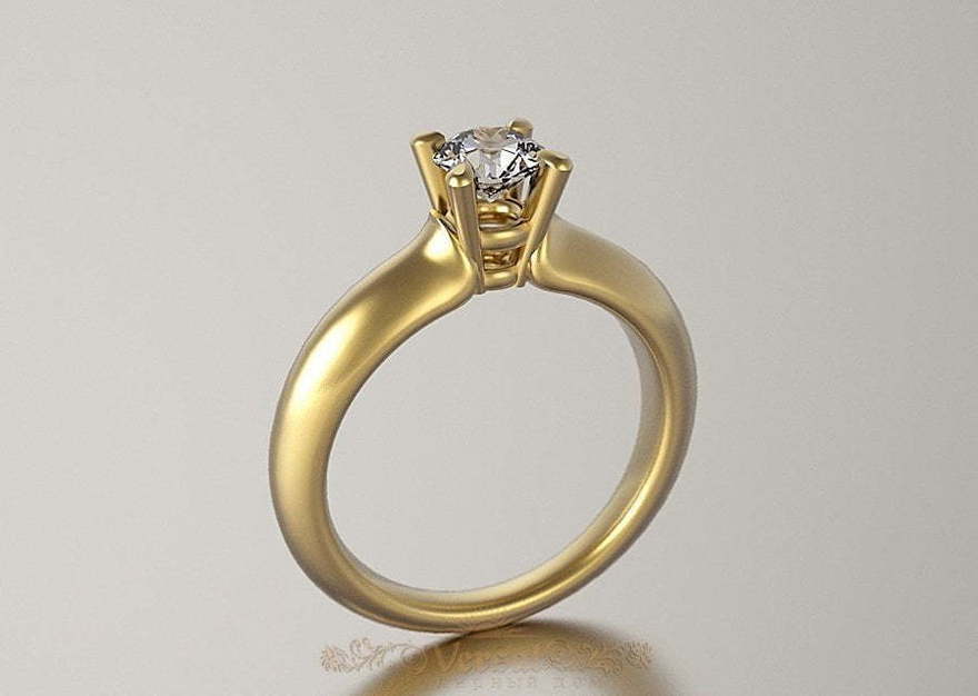 Помолвочное кольцо из желтого золота VGPK0053 из Желтое золото от Ювелирный Дом Версаль 1