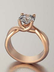 Помолвочное кольцо из красного золота VGPK0060 из Розовое (красное) золото от Ювелирный Дом Версаль 1