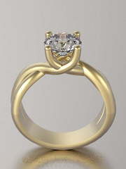 Помолвочное кольцо из желтого золота VGPK0060 из Желтое золото от Ювелирный Дом Версаль 1