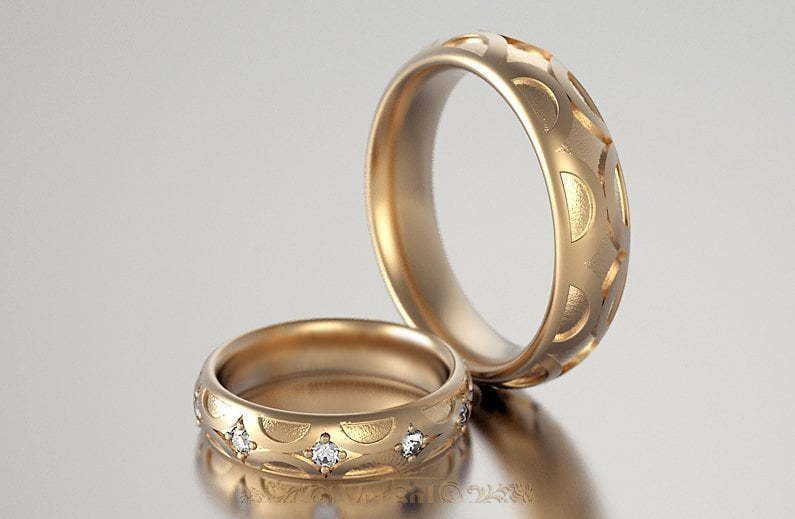 Обручальные кольца из красного золота VGOK0134 из Розовое (красное) золото от Ювелирный Дом Версаль 1