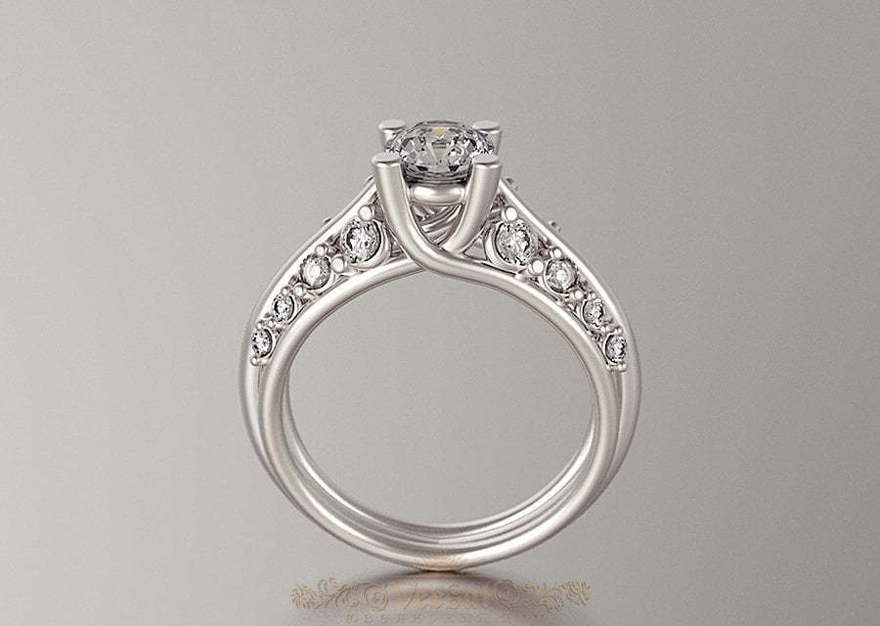 Помолвочные кольца VGPK0011 из Белое золото, Платина от Ювелирный Дом Версаль 1