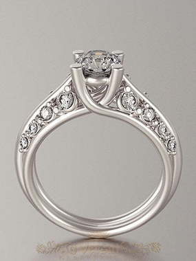 Помолвочные кольца VGPK0011 из Белое золото, Платина от Ювелирный Дом Версаль 1