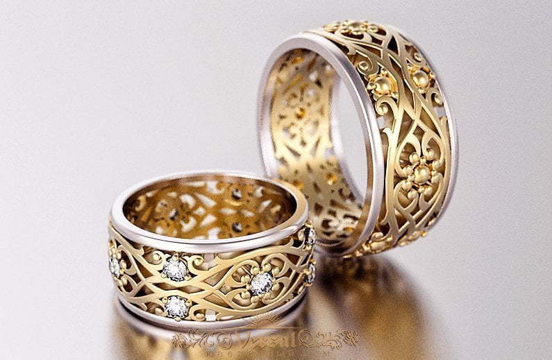 Обручальные кольца VGOK0177 из Комбинированные от Ювелирный Дом Версаль 1