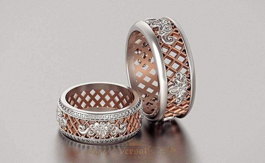 Обручальные кольца VGOK0086 из Комбинированные от Ювелирный Дом Версаль 2
