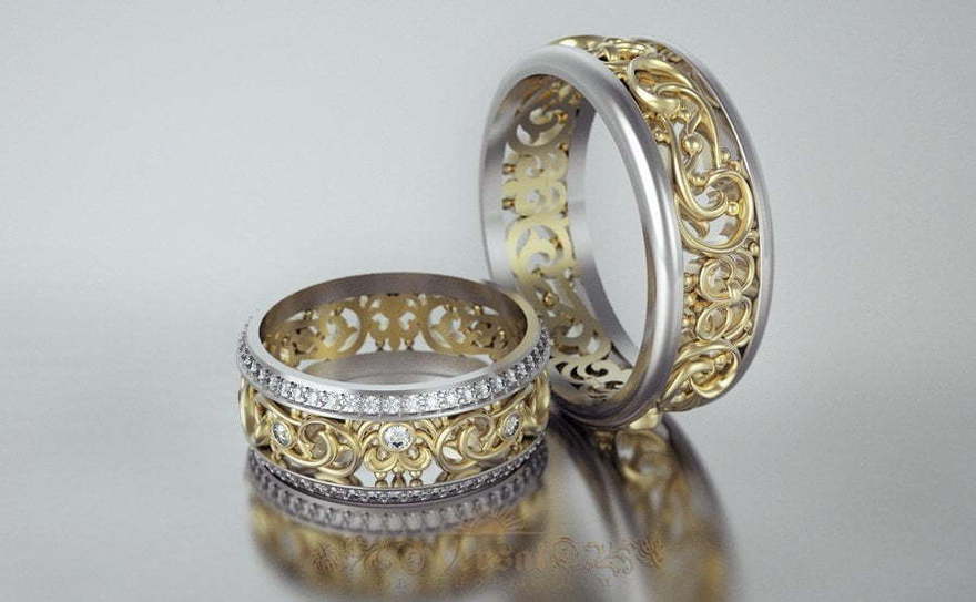 Обручальные кольца VGOK0157 из Комбинированные от Ювелирный Дом Версаль 1