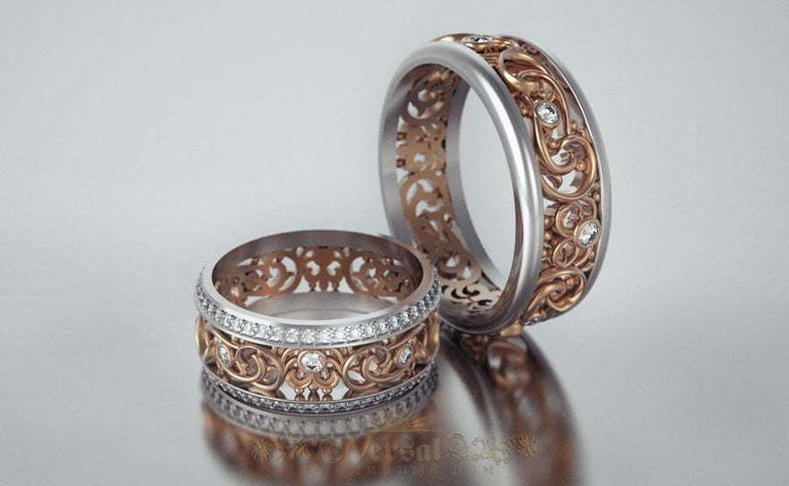 Обручальные кольца VGOK0157 из Комбинированные от Ювелирный Дом Версаль 2