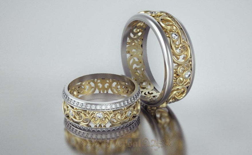 Обручальные кольца VGOK0157 из Комбинированные от Ювелирный Дом Версаль 4