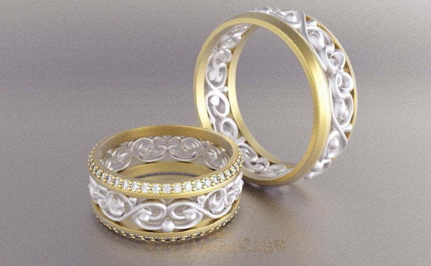 Обручальные кольца VGOK0182 из Комбинированные от Ювелирный Дом Версаль 1