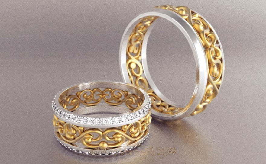 Обручальные кольца VGOK0182 из Комбинированные от Ювелирный Дом Версаль 4