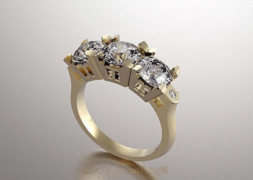 Помолвочное кольцо VGPK0040 из Желтое золото от Ювелирный Дом Версаль 1