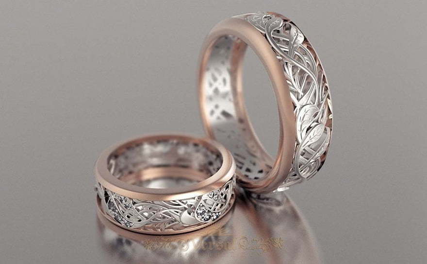 Обручальные кольца VGOK0165 из Комбинированные от Ювелирный Дом Версаль 2