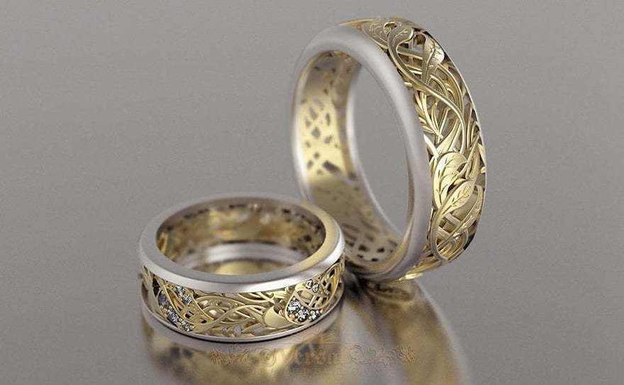 Обручальные кольца VGOK0165 из Комбинированные от Ювелирный Дом Версаль 3
