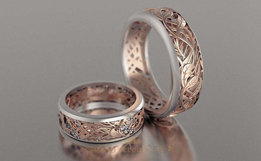 Обручальные кольца VGOK0165 из Комбинированные от Ювелирный Дом Версаль 4