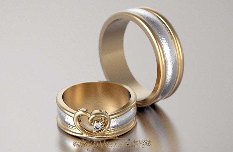 Обручальные кольца VGOK0118 из Комбинированные от Ювелирный Дом Версаль 2