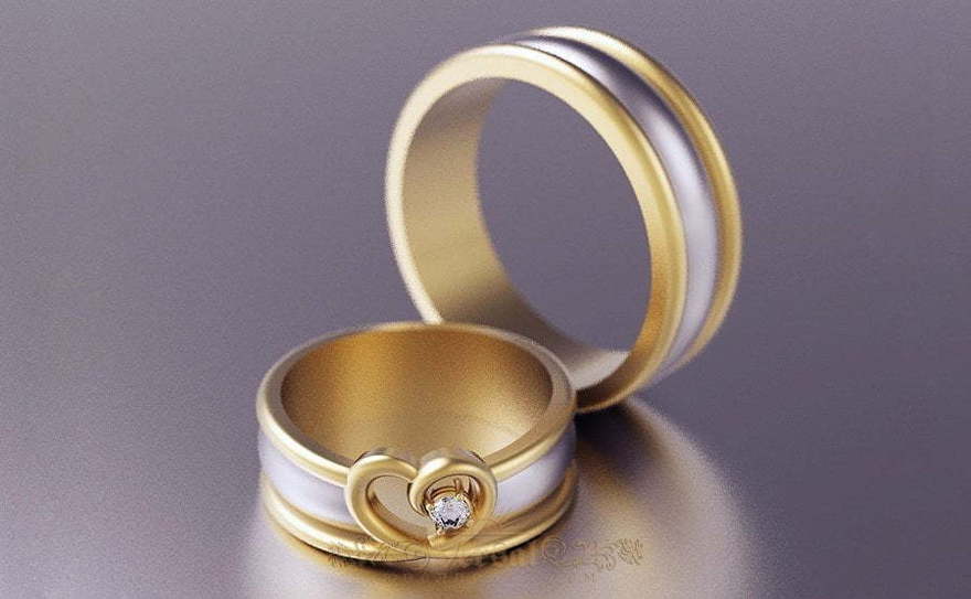 Обручальные кольца VGOK0118 из Комбинированные от Ювелирный Дом Версаль 2