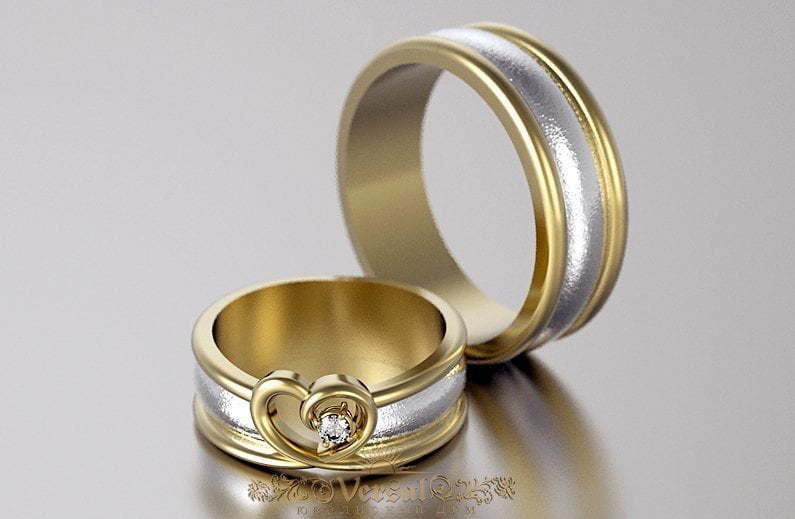 Обручальные кольца VGOK0118 из Комбинированные от Ювелирный Дом Версаль 5