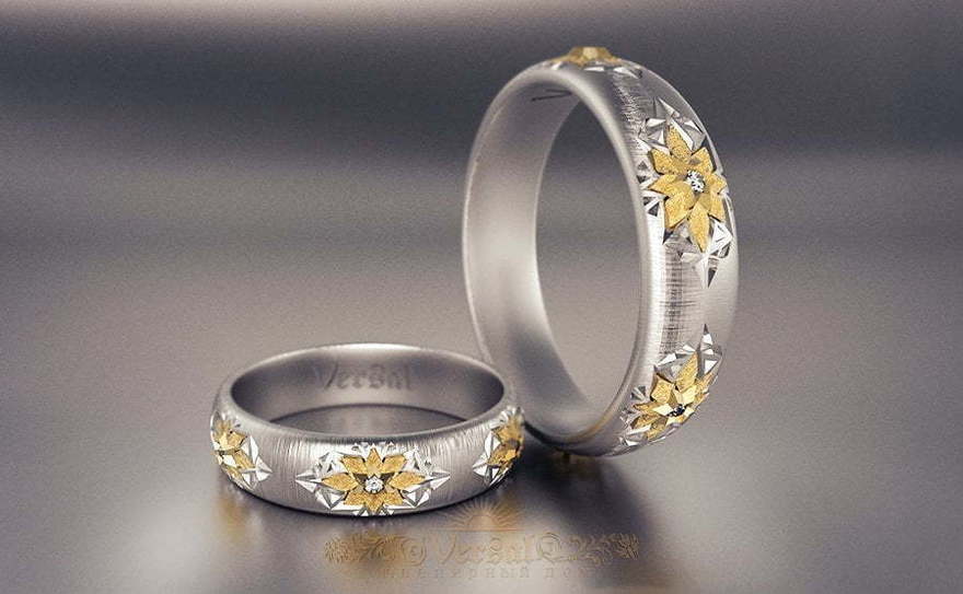Обручальные кольца VGOK0168 из Комбинированные от Ювелирный Дом Версаль 3