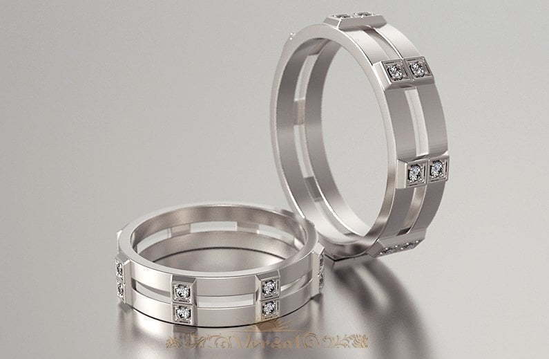 Обручальные кольца VGOK0024 из Белое золото, Платина от Ювелирный Дом Версаль 1