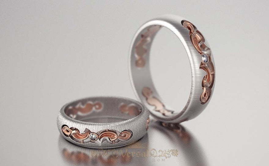 Обручальные кольца VGOK0138 из Комбинированные от Ювелирный Дом Версаль 1