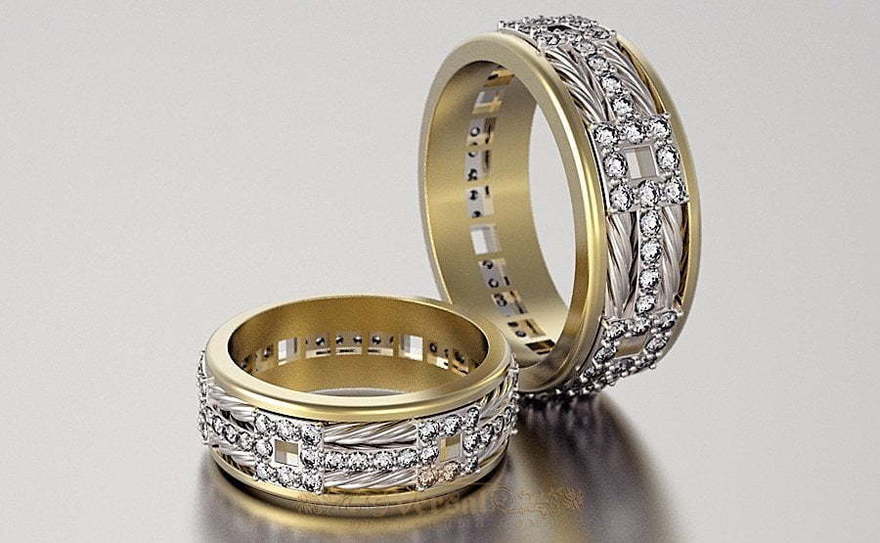 Обручальные кольца VGOK0092 из Комбинированные от Ювелирный Дом Версаль 2