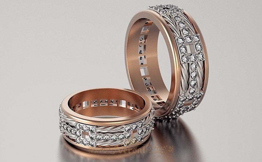 Обручальные кольца VGOK0092 из Комбинированные от Ювелирный Дом Версаль 3