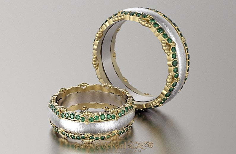 Обручальные кольца VGOK0096 из Комбинированные от Ювелирный Дом Версаль 2