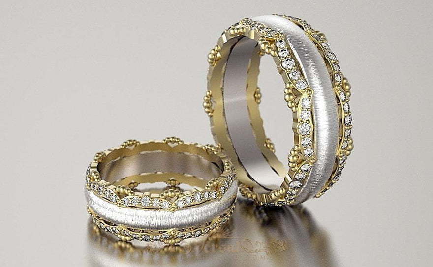 Обручальные кольца VGOK0096 из Комбинированные от Ювелирный Дом Версаль 3
