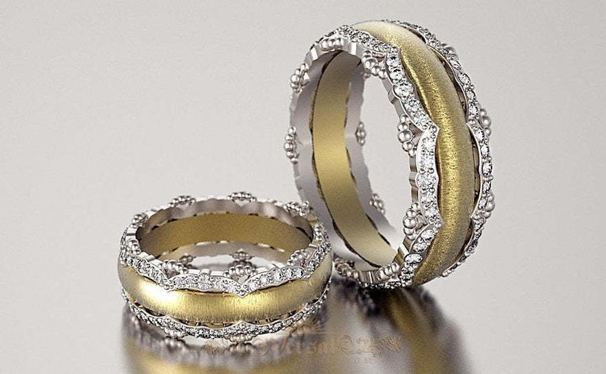 Обручальные кольца VGOK0096 из Комбинированные от Ювелирный Дом Версаль 5