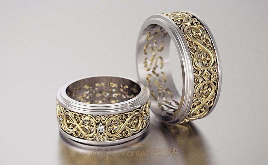 Обручальные кольца VGOK0164 из Комбинированные от Ювелирный Дом Версаль 2