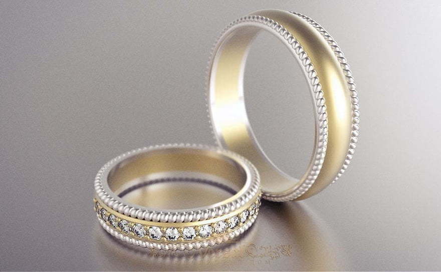 Обручальные кольца VGOK0113 из Комбинированные от Ювелирный Дом Версаль 3