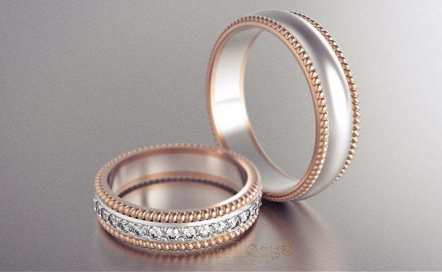 Обручальные кольца VGOK0113 из Комбинированные от Ювелирный Дом Версаль 4