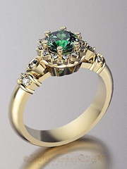 Помолвочное кольцо VGJK0186 из Желтое золото от Ювелирный Дом Версаль 1