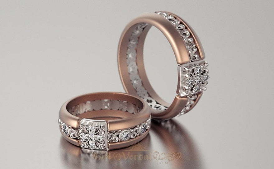 Обручальные кольца VGOK0112 из Комбинированные от Ювелирный Дом Версаль 2