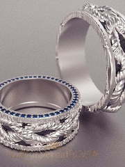 Обручальные кольца VGOK0154 из Белое золото, Платина от Ювелирный Дом Версаль 1