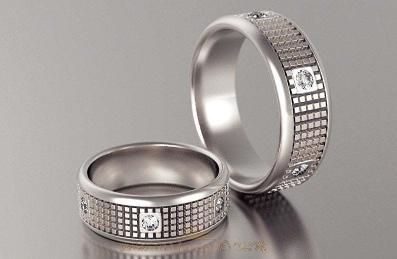 Обручальные кольца VGOK0090 из Белое золото, Платина от Ювелирный Дом Версаль 1
