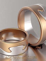 Обручальные кольца VGOK0084 из Комбинированные от Ювелирный Дом Версаль 2